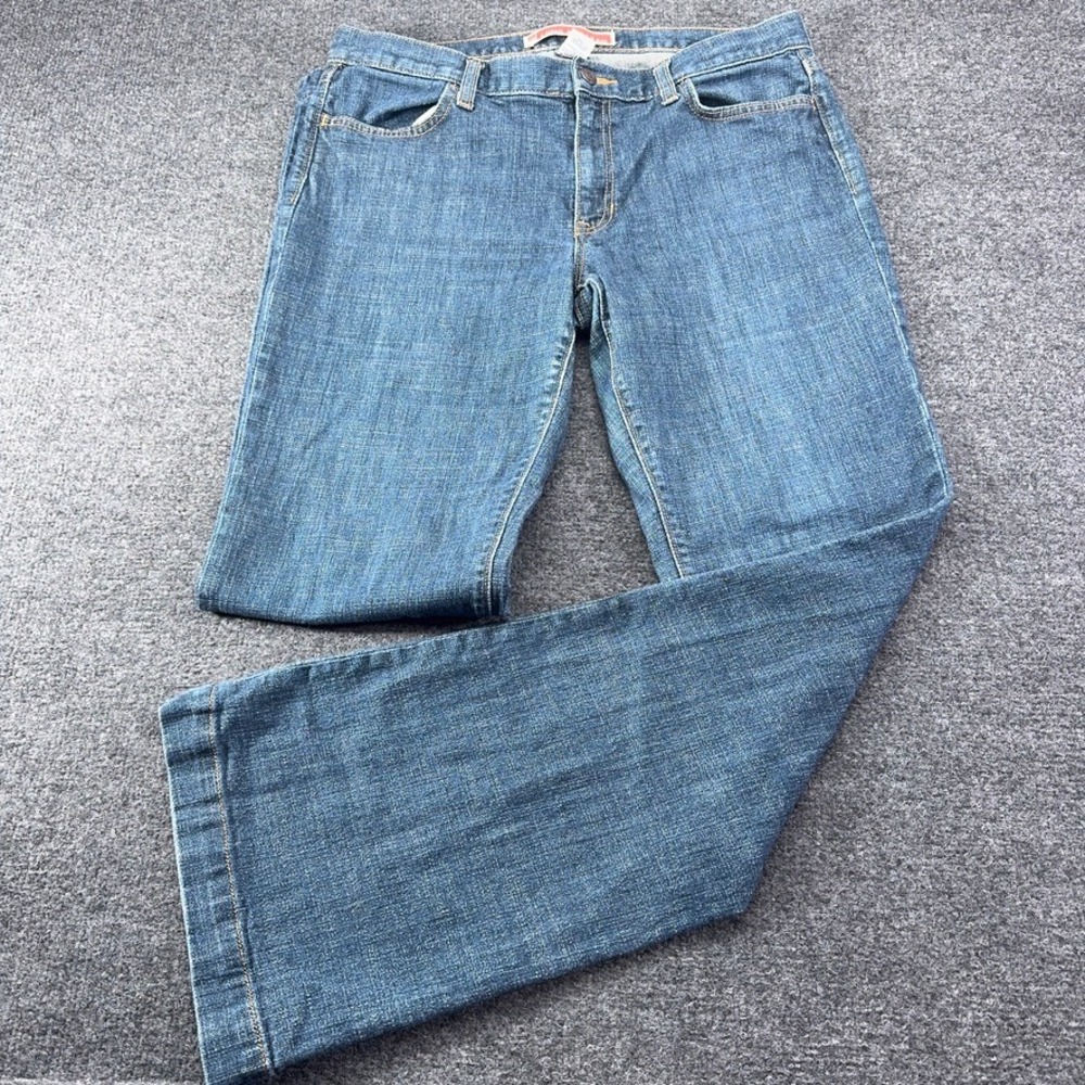 Gap Long and Lean Flare Jeans Womens 12 Long Medium Wash Denim Blue